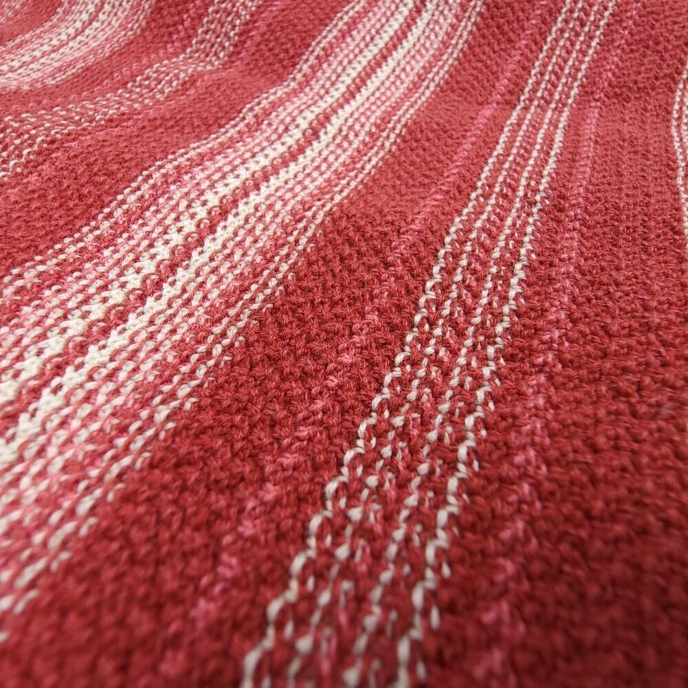 LUCKY BRAND 90s Handcrafted Knit Henley Sweater Mens Large Red Vintage‎ Stripe - Picture 8 of 9